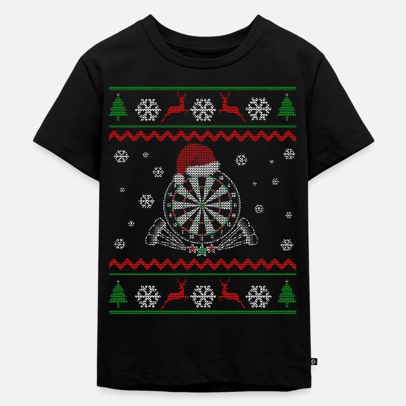 Cadeau fléchettes de Noël - T-shirt Premium bio Enfant - noir
