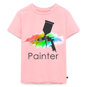 paint - Kids Premium Organic T-Shirt - rose - Front - AI Model Kid Female (0cm)