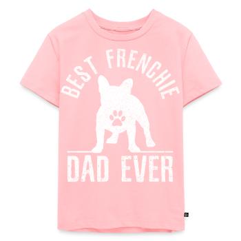 Bulldog français - T-shirt Premium bio Enfant - rose - Devant - AI Model Kid Female (0cm)