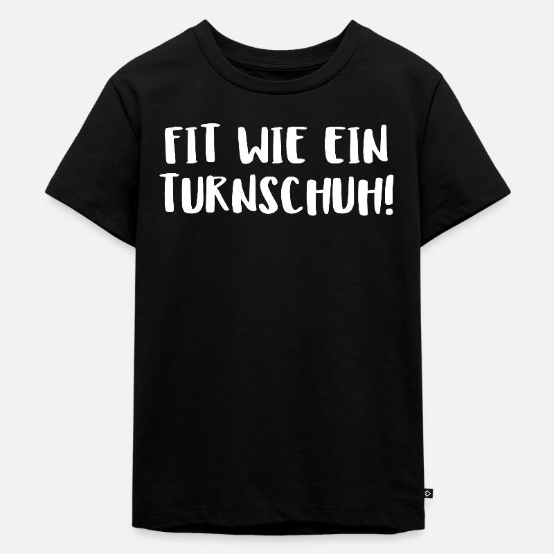 Fit Wie Ein Turnschuh! - Kinder Premium Bio T-Shirt - Schwarz