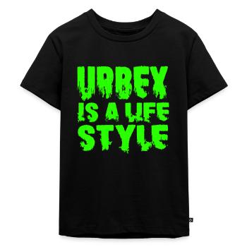 Urbex is a Lifestyle - Biohazard Edition - Kinder Premium Bio T-Shirt - Schwarz - Vorne - Mikhail (115cm)