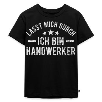 Handwerker Handwerk - Kinder Premium Bio T-Shirt - Schwarz - Vorne - Mikhail (115cm)