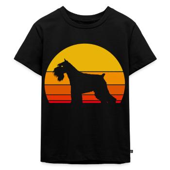 Riesenschnauzer - Kinder Premium Bio T-Shirt - Schwarz - Vorne - Mikhail (115cm)