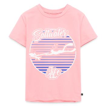 Chasse sous marine Vie en eau salée Pêche en apnée - T-shirt Premium bio Enfant - rose - Devant - AI Model Kid Female (0cm)