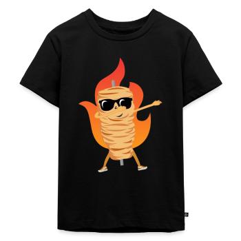 Tamponner kebab doner drôle cool brochet - T-shirt Premium bio Enfant - noir - Devant - Mikhail (115cm)