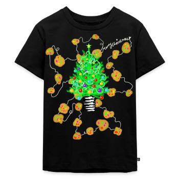 Ugly Christmas - Christmas - Kids Premium Organic T-Shirt - black - Front - Mikhail (115cm)