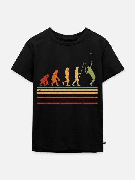Tennis Evolution - Kinder Premium Bio T-Shirt - Schwarz