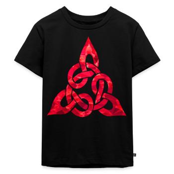 Keltischer Knoten - Kinder Premium Bio T-Shirt - Schwarz - Vorne - Mikhail (115cm)