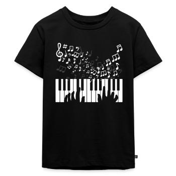 Piano Klavier Pianist Musiker Klassik Geschenk - Kinder Premium Bio T-Shirt - Schwarz - Vorne - Mikhail (115cm)