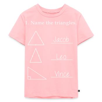 Nommez les triangles, les mathématiques, les sciences et la conception de l'école - T-shirt Premium bio Enfant - rose - Devant - AI Model Kid Female (0cm)