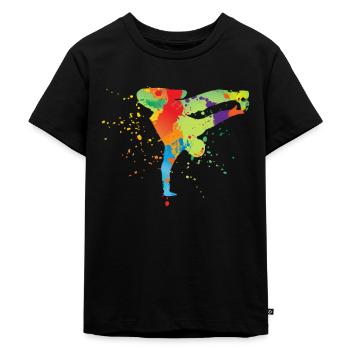 Breakdance - Kids Premium Organic T-Shirt - black - Front - Mikhail (115cm)