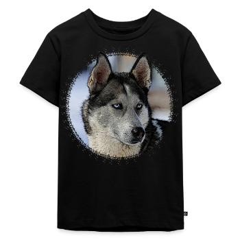 Husky - Kinder Premium Bio T-Shirt - Schwarz - Vorne - Mikhail (115cm)