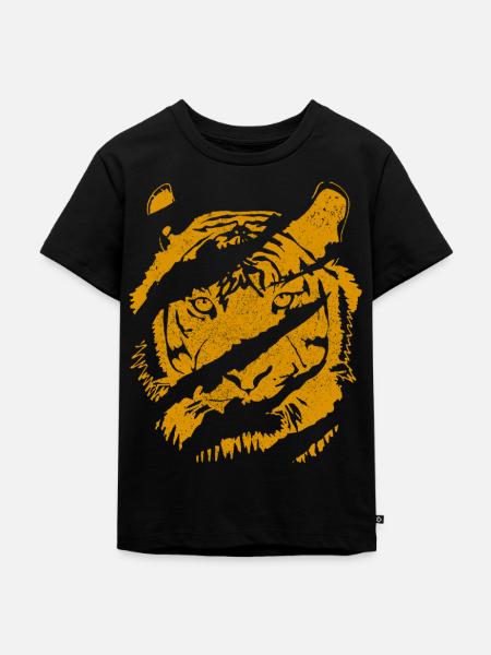 Tiger - Kinder Premium Bio T-Shirt - Schwarz