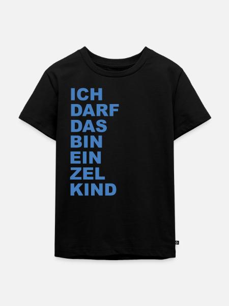 Einzelkind - Kinder Premium Bio T-Shirt - Schwarz
