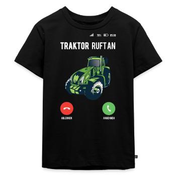 Lustige Sprüche Landwirtschaft Acker Bauer Traktor - Kinder Premium Bio T-Shirt - Schwarz - Vorne - Mikhail (115cm)