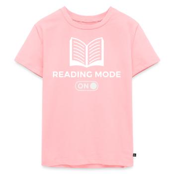 Reading Fashion On Reading books bookworm sayings - Kids Premium Organic T-Shirt - rose - Front - AI Model Kid Female (0cm)