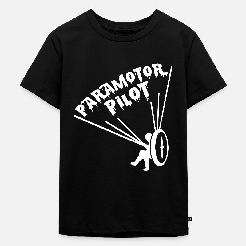 Paramotor Pilot Geschenk - Kinder Premium Bio T-Shirt - Schwarz