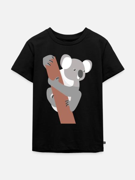 Koala - Kinder Premium Bio T-Shirt - Schwarz