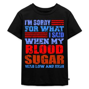 Diabetes Diabetes - Kids Premium Organic T-Shirt - black - Front - Mikhail (115cm)