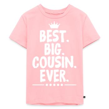 Meilleur Grand Cousin Jamais Cadeau Drôle Pour Cousin - T-shirt Premium bio Enfant - rose - Devant - AI Model Kid Female (0cm)