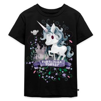 Harry Potter X-Mas Einhorn Verbotener Wald - Kinder Premium Bio T-Shirt - Schwarz - Vorne - Mikhail (115cm)