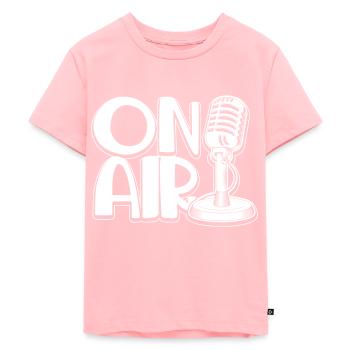 Microphone Podcast Blog On Air Radio Commentator - Kids Premium Organic T-Shirt - rose - Front - AI Model Kid Female (0cm)