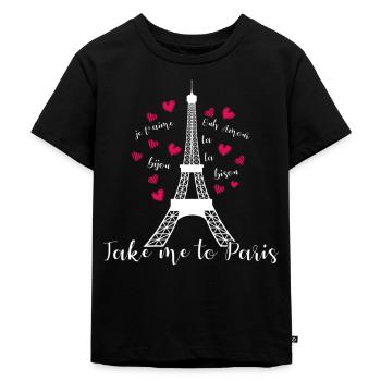 Paris - T-shirt Premium bio Enfant - noir - Devant - Mikhail (115cm)