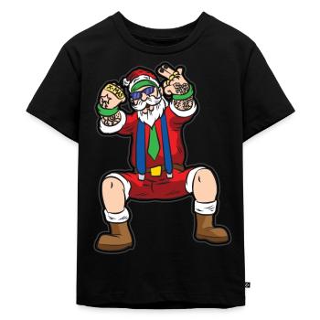 HIPSTER SANTA CLAUS - T-shirt Premium bio Enfant - noir - Devant - Mikhail (115cm)