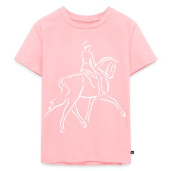 Dressage - Kids Premium Organic T-Shirt - rose - Front - AI Model Kid Female (0cm)