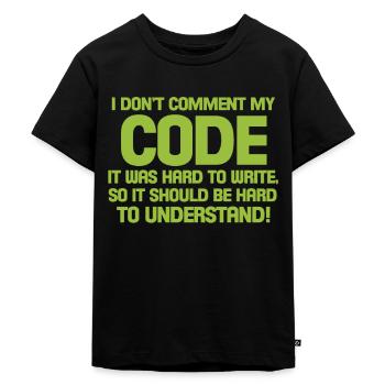 programmer - Kids Premium Organic T-Shirt - black - Front - Mikhail (115cm)