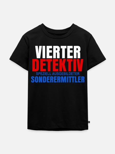 Detektiv - Kinder Premium Bio T-Shirt - Schwarz