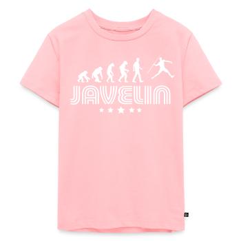 Evolution Of Javelin - Kids Premium Organic T-Shirt - rose - Front - AI Model Kid Female (0cm)