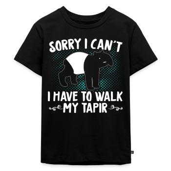 Tapir - Kinder Premium Bio T-Shirt - Schwarz - Vorne - Mikhail (115cm)