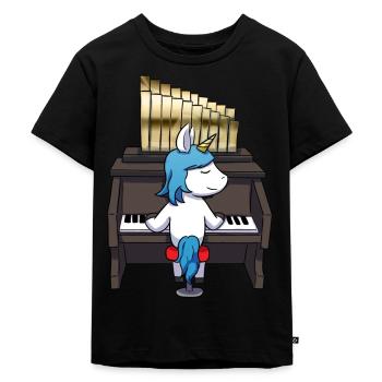 Unicorn organ - Kids Premium Organic T-Shirt - black - Front - Mikhail (115cm)