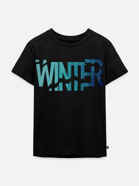 Winter - Kinder Premium Bio T-Shirt - Schwarz