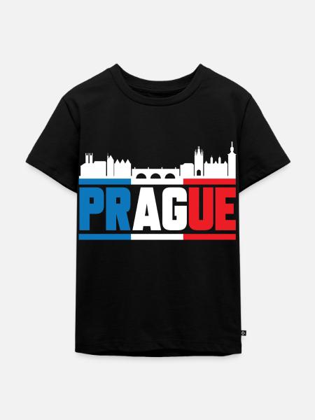 Prag - Kinder Premium Bio T-Shirt - Schwarz