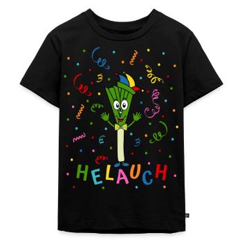 Lauch Helauch Fasching Konfetti Helau Fastnacht - Kinder Premium Bio T-Shirt - Schwarz - Vorne - Mikhail (115cm)