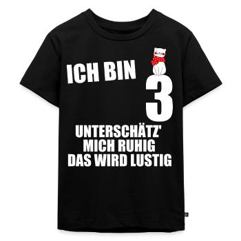 3. Geburtstag Mädchen Geschenk - Kinder Premium Bio T-Shirt - Schwarz - Vorne - Mikhail (115cm)