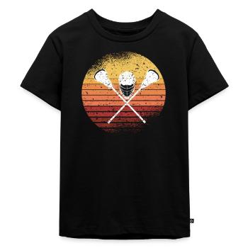 Lacrosse - Kinder Premium Bio T-Shirt - Schwarz - Vorne - Mikhail (115cm)