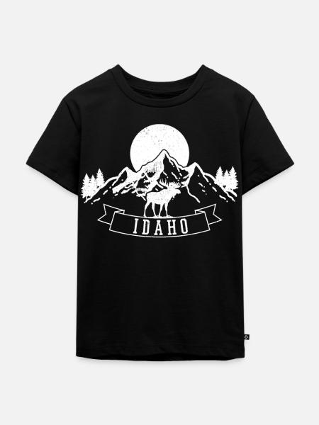 Idaho - Kinder Premium Bio T-Shirt - Schwarz
