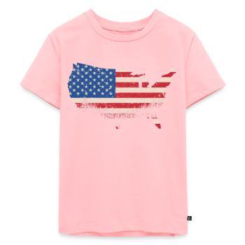 Amérique - T-shirt Premium bio Enfant - rose - Devant - AI Model Kid Female (0cm)