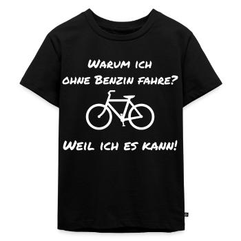 Fahrradfahrer - Kinder Premium Bio T-Shirt - Schwarz - Vorne - Mikhail (115cm)