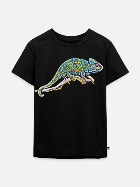 Chamäleon - Kinder Premium Bio T-Shirt - Schwarz