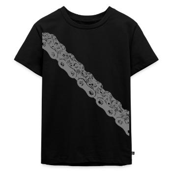 hätte hätte Fahrradkette - Kinder Premium Bio T-Shirt - Schwarz - Vorne - Mikhail (115cm)