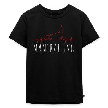 Amant de chien idée cadeau Mantrailing - T-shirt Premium bio Enfant - noir - Devant - Mikhail (115cm)