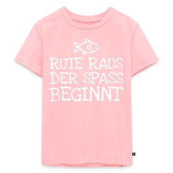 Rute Raus Der Spass Beginnt - Kinder Premium Bio T-Shirt - Rosa - Vorne - AI Model Kid Female (0cm)