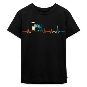 Battement de coeur - T-shirt Premium bio Enfant - noir - Devant - Mikhail (115cm)