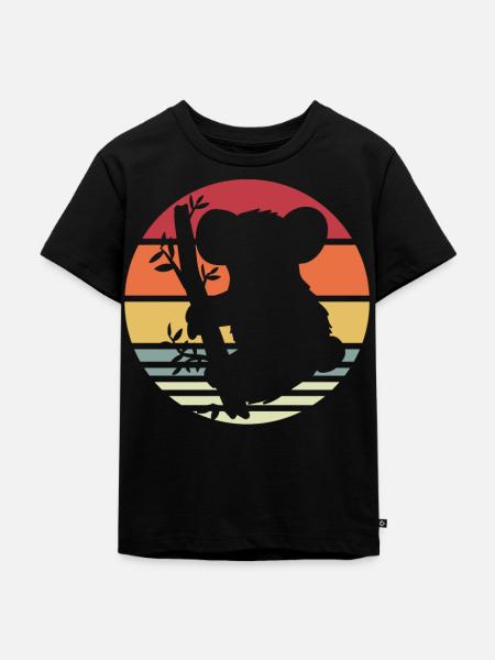 Koala - Kinder Premium Bio T-Shirt - Schwarz