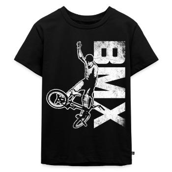 BMX Bike MTB Rad Fahrrad Retro BMX Geschenk - Kinder Premium Bio T-Shirt - Schwarz - Vorne - Mikhail (115cm)
