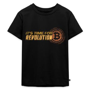 Bitcoin - Kinder Premium Bio T-Shirt - Schwarz - Vorne - Mikhail (115cm)